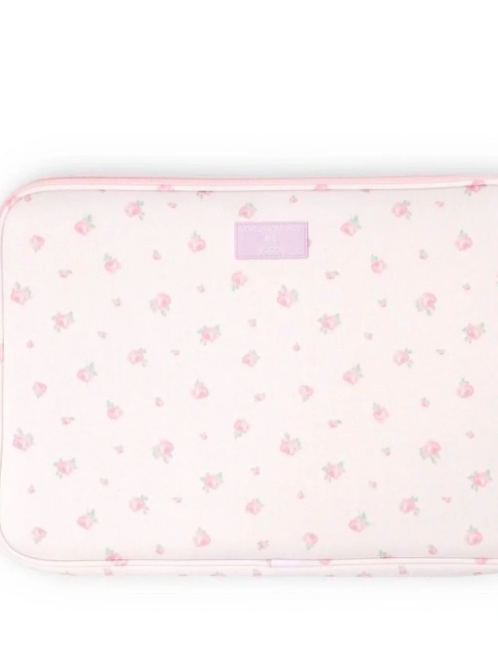 LoveShackFancy Light Pink Rose Print Laptop Sleeve